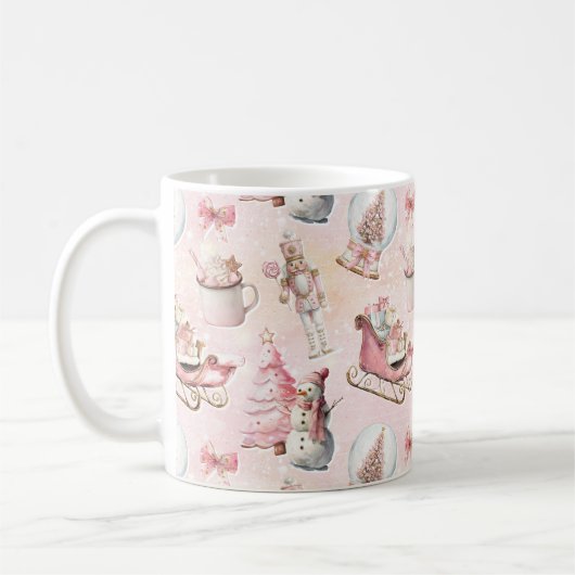 Pink Christmas Kaffeetasse (Links)