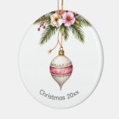 Pink Christmas Keramik Ornament (Links)