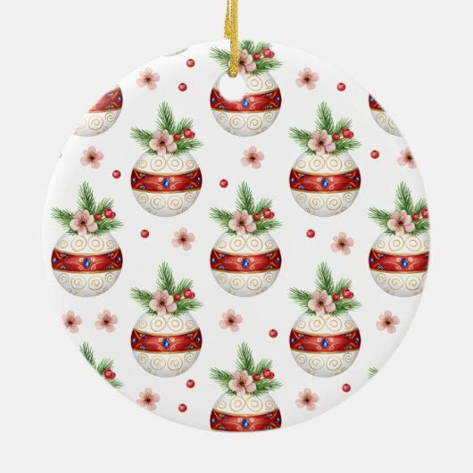 Pink Christmas Keramik Ornament (Hinten)