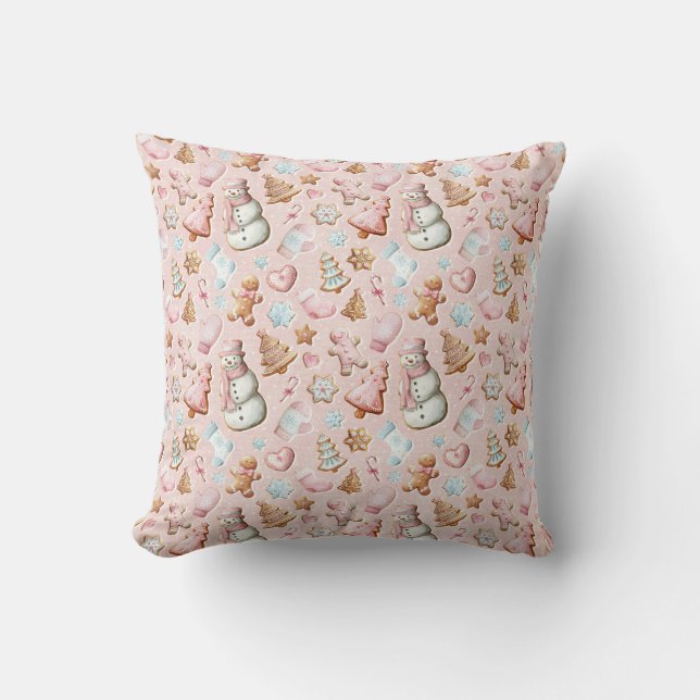 Pink Christmas  Kissen (Vorderseite)