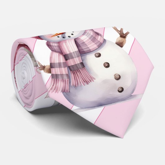 Pink Christmas Krawatte (Gerollt)