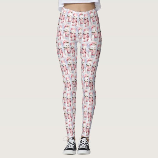 Pink Christmas Leggings (Vorderseite)