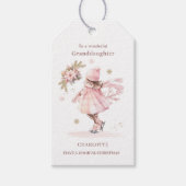 Pink Christmas Little Girl Geschenkanhänger (Vorderseite)