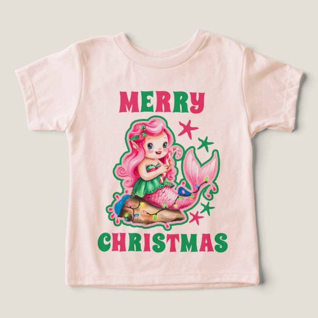 Pink Christmas Mermaid (Design Vorderseite)