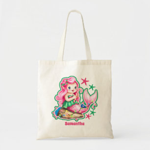 Pink Christmas Mermaid Personalisiert Kids Tragetasche