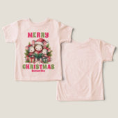 Pink Christmas Mouse Personalisierter Name (Design Vorderseite & Rückseite)