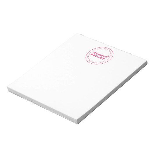 Pink Christmas Notepad Notizblock (Rotiert)