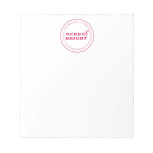 Pink Christmas Notepad Notizblock
