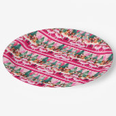 Pink Christmas Nutcracker Ballerina Kindergeburtst Pappteller (Schrägansicht)