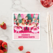Pink Christmas Nutcracker Ballerina Kindergeburtst Serviette (Beispiel)