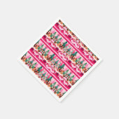 Pink Christmas Nutcracker Ballerina Kindergeburtst Serviette (Ecke)