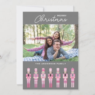 PINK CHRISTMAS NUTCRACKER FOTO GREETKARTE EINLADUNG