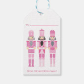 PINK CHRISTMAS NUTCRACKER GIFT STICKER GESCHENKANHÄNGER (Vorderseite)