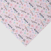 Pink Christmas Nutcracker, Gingerbrot & Snowmen  Seidenpapier (Ausschnitt)