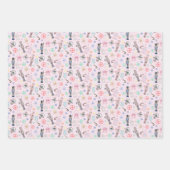 Pink Christmas Nutcracker, Gingerbrot & Snowmen W Geschenkpapier Set (Vorderseite 2)