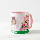 Pink Christmas Nutcracker Kinder Foto Heiße Schoko Tasse (VorderseiteRechts)