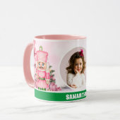 Pink Christmas Nutcracker Kinder Foto Heiße Schoko Tasse (Vorderseite Links)
