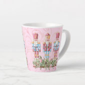 Pink Christmas Nutcracker Latte Tasse (Rechte Ecke)