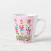 Pink Christmas Nutcracker Latte Tasse (Rechts)