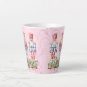 Pink Christmas Nutcracker Latte Tasse (Vorderseite)