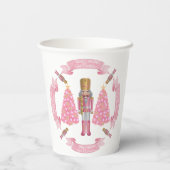 Pink Christmas Nutcracker Paper Cup Pappbecher (Rückseite)