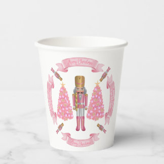 Pink Christmas Nutcracker Paper Cup Pappbecher