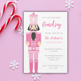 PINK CHRISTMAS NUTCRACKER PARTY URLAUB EINLADUNG