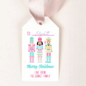 Pink Christmas Nutcracker Pastel Personalized Name Geschenkanhänger