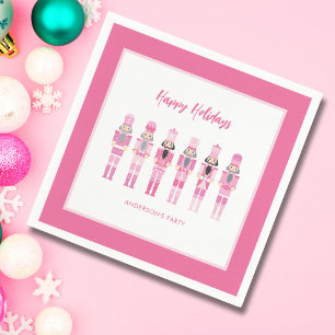 PINK CHRISTMAS NUTCRACKER SERVIETTE