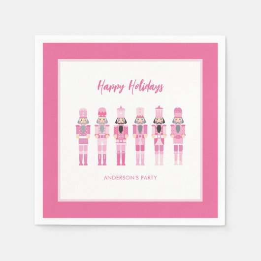 PINK CHRISTMAS NUTCRACKER SERVIETTE (Vorderseite)