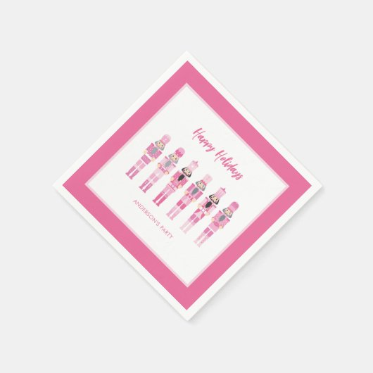 PINK CHRISTMAS NUTCRACKER SERVIETTE (Ecke)