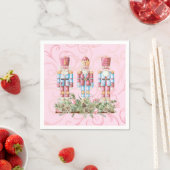 Pink Christmas Nutcracker Trier Paper Napkin Serviette (Beispiel)