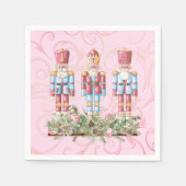 Pink Christmas Nutcracker Trier Paper Napkin Serviette (Vorderseite)