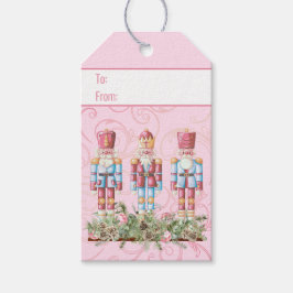 Pink Christmas Nutcracker Trio Geschenkanhänger
