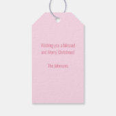 Pink Christmas Nutcracker Trio Geschenkanhänger (Rückseite)