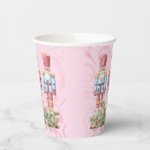 Pink Christmas Nutcracker Trio Paper Cups Pappbecher (Links)