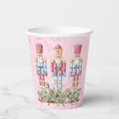 Pink Christmas Nutcracker Trio Paper Cups Pappbecher (Vorderseite)