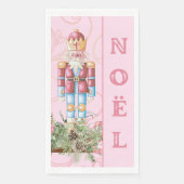 Pink Christmas Nutcracker Weihnachten Papierhandtu Serviette (Vorderseite)