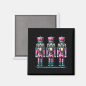 Pink Christmas Nutcracker Xmas Pink Nutcracker Magnet (Vorderseite/Rückseite)