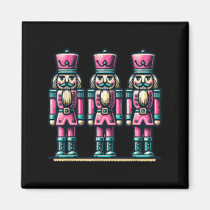Pink Christmas Nutcracker Xmas Pink Nutcracker Magnet