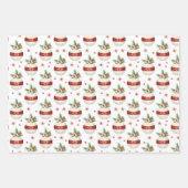 Pink Christmas Ornament Geschenkpapier Set (Vorderseite)