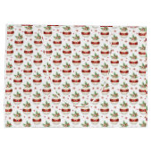 Pink Christmas Ornament Große Geschenktüte (Rückseite)