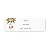 Pink Christmas Ornament Return Address (Vorne)