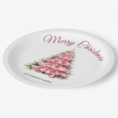 Pink Christmas Pappteller (Schrägansicht)