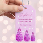 Pink Christmas Pine Cones Personalized  Geschenkanhänger