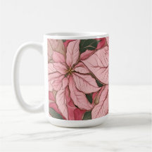 Pink Christmas Poinsettia Design