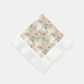 Pink Christmas Poinsettia Dreams Serviette (Ecke)