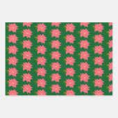 Pink Christmas Poinsettia Geschenkpapier Set (Vorderseite)