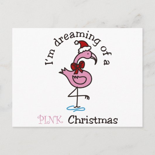 Pink Christmas Postkarte (Vorderseite)