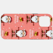 Pink Christmas Santa Clara iPhone Case Mate (Rückseite (Horizontal))